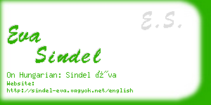 eva sindel business card